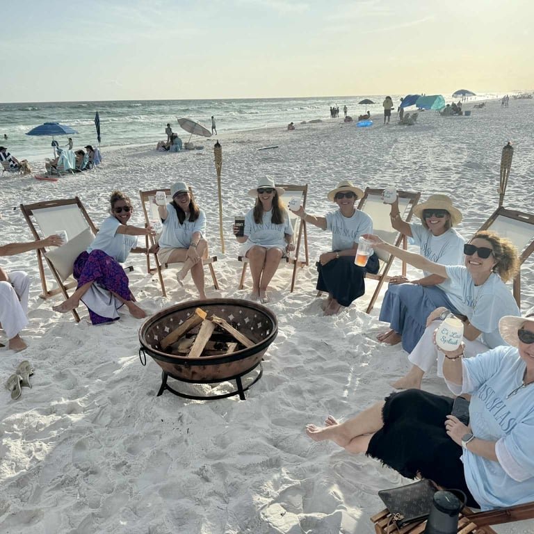 Beachy Bonfires setup on 30A