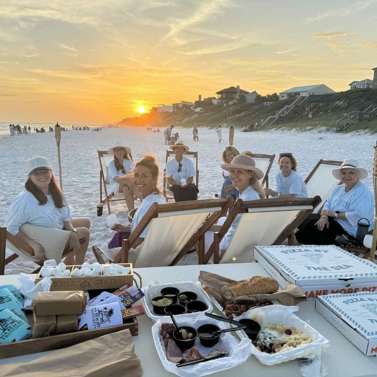 Beachy Bonfires setup on 30A