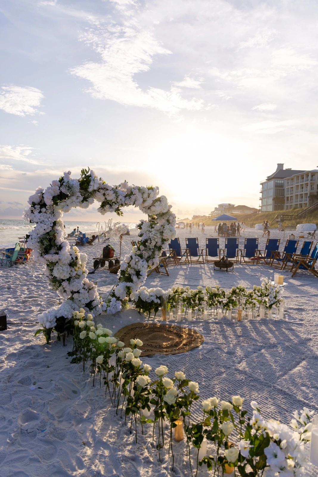 Proposal setup on a 30A beach
