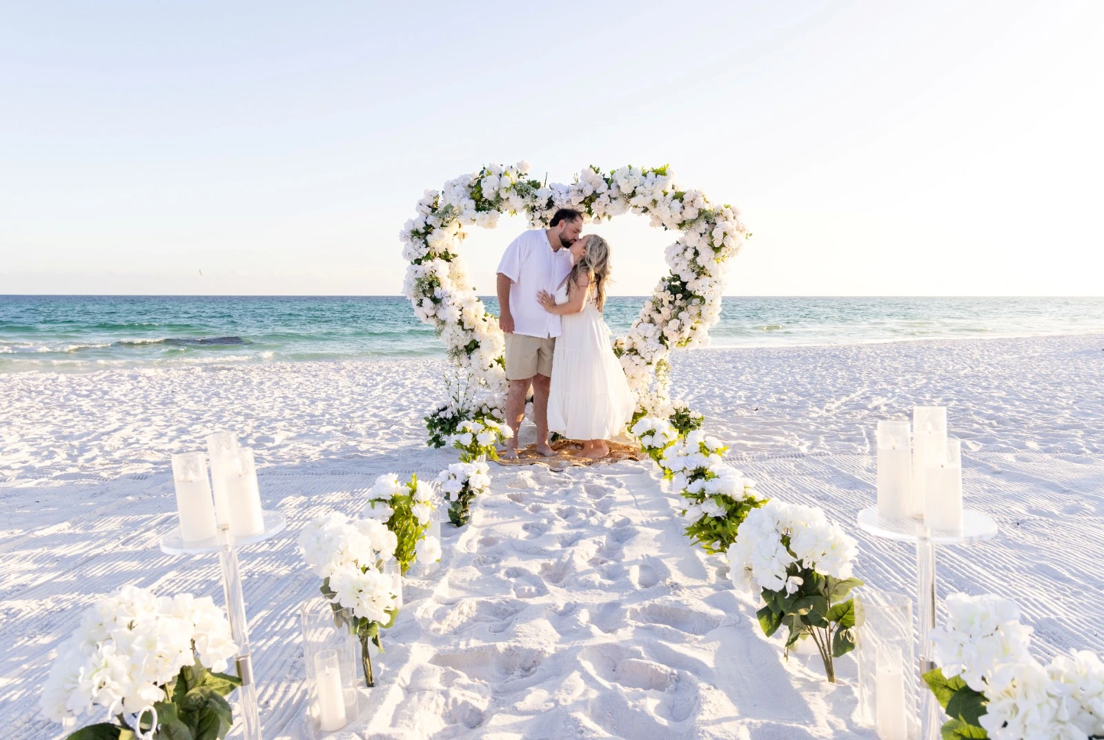 Proposal setup on a 30A beach